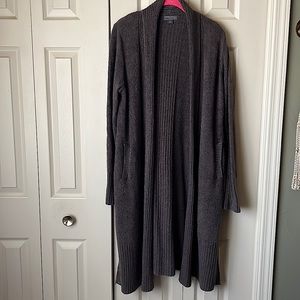 Barefoot dreams taupe long cardigan barely worn. Smoke free home